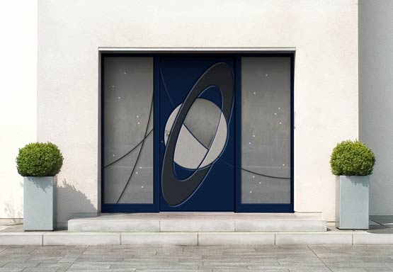 Entrance door with a Rodenberg door panel from Colani from the series Exclusive